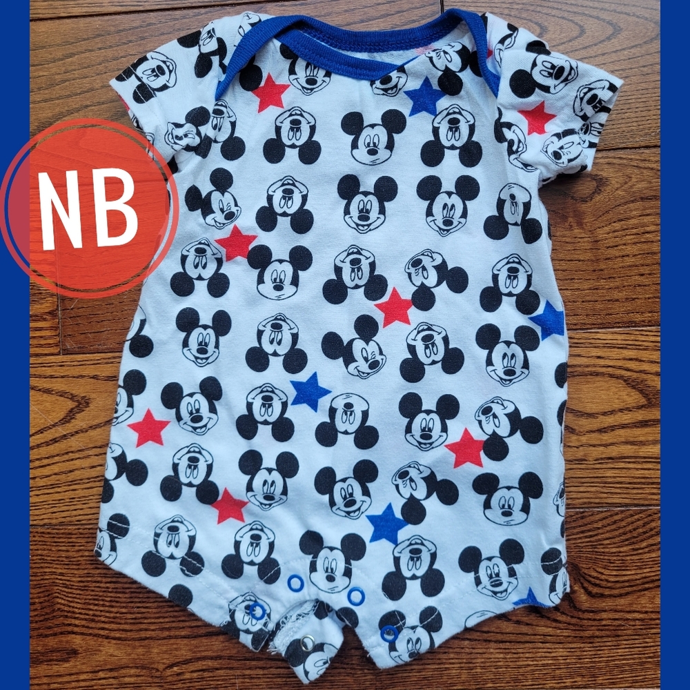 🚨3/$10 Disney Baby Mickey Newborn Romper